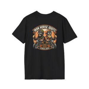 Iron Horse Idiots Logo T-Shirt — Retro Motorcycle Club Tee